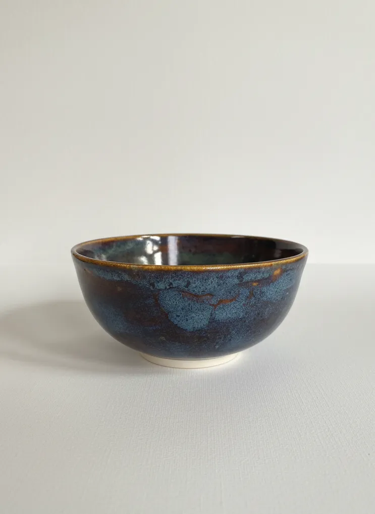 Aurora Glaze ceramic bowl - front view