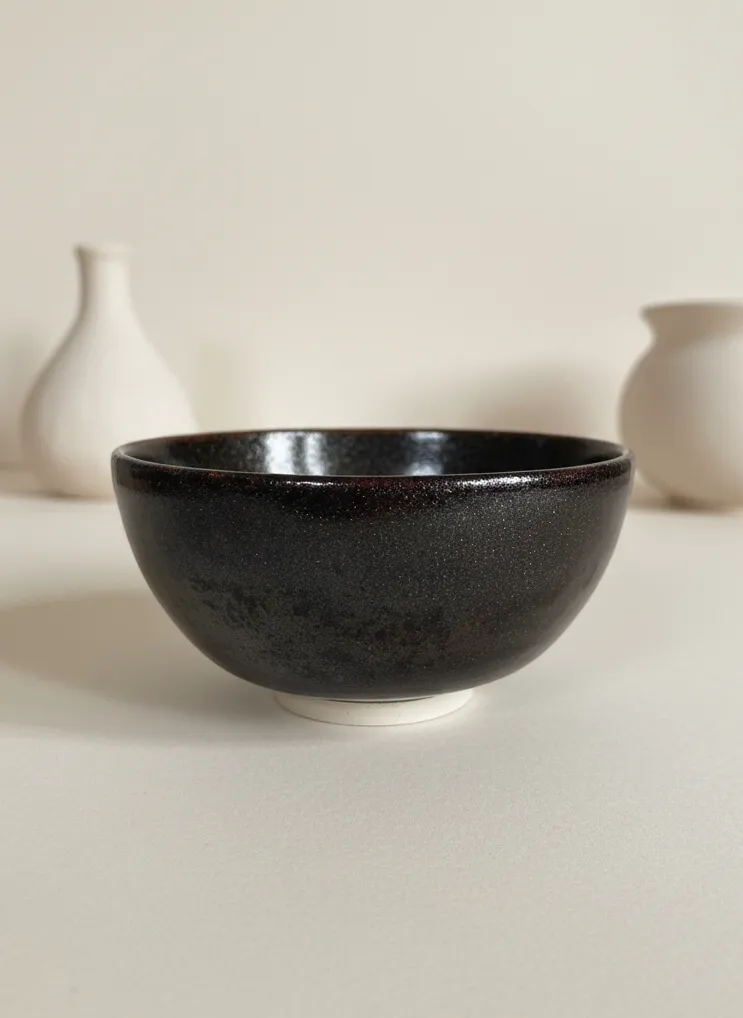 Midnight Stone ceramic bowl - front view