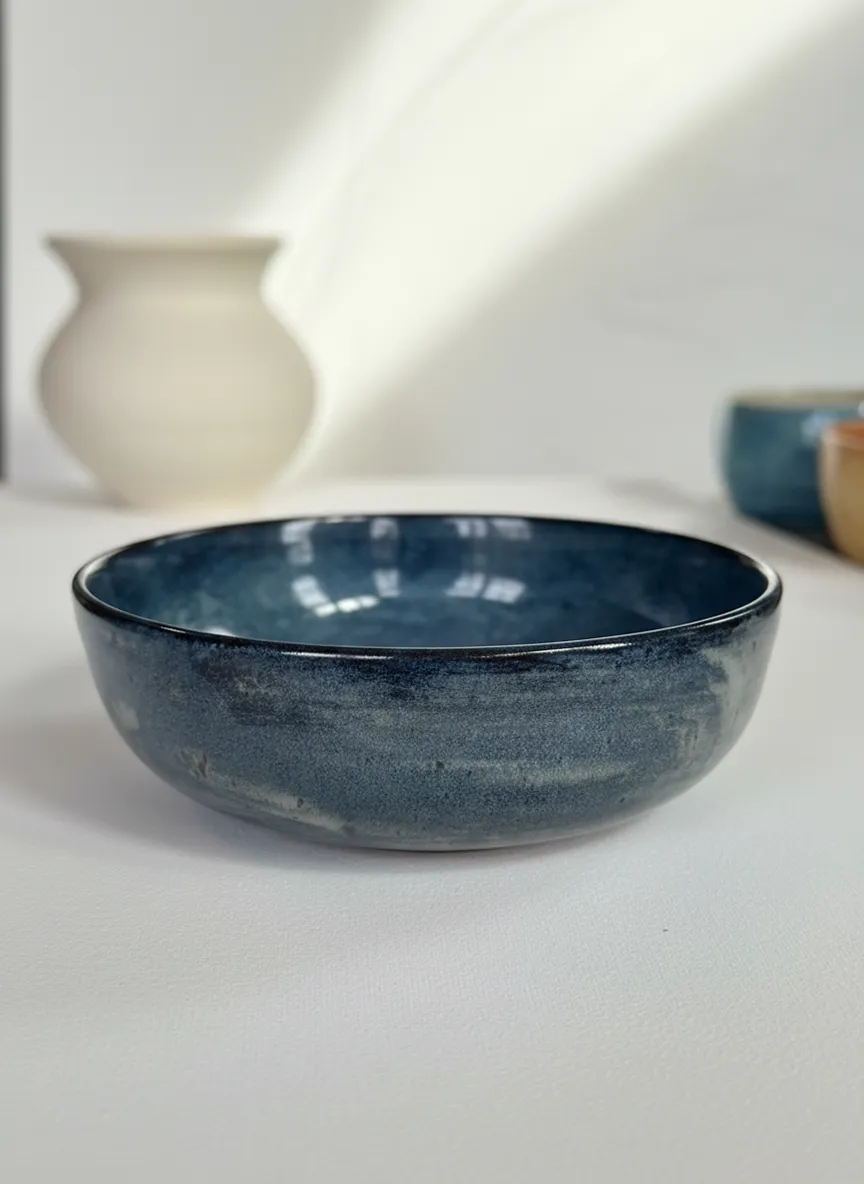 Ocean Mist ceramic bowl - front view