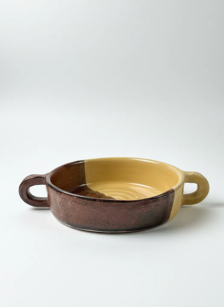 Sunset Soup Crock ceramic bowl - front view