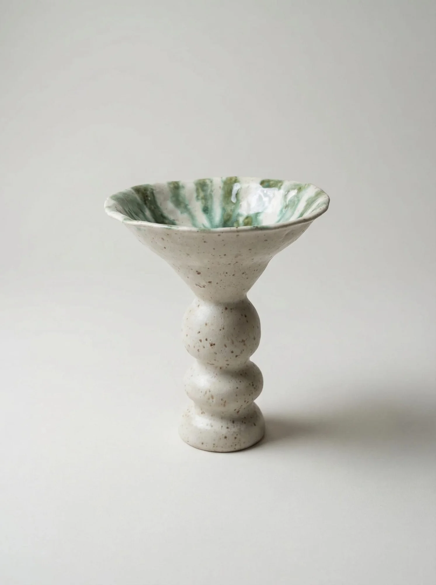 Speckled Pedestal Vessel - front view