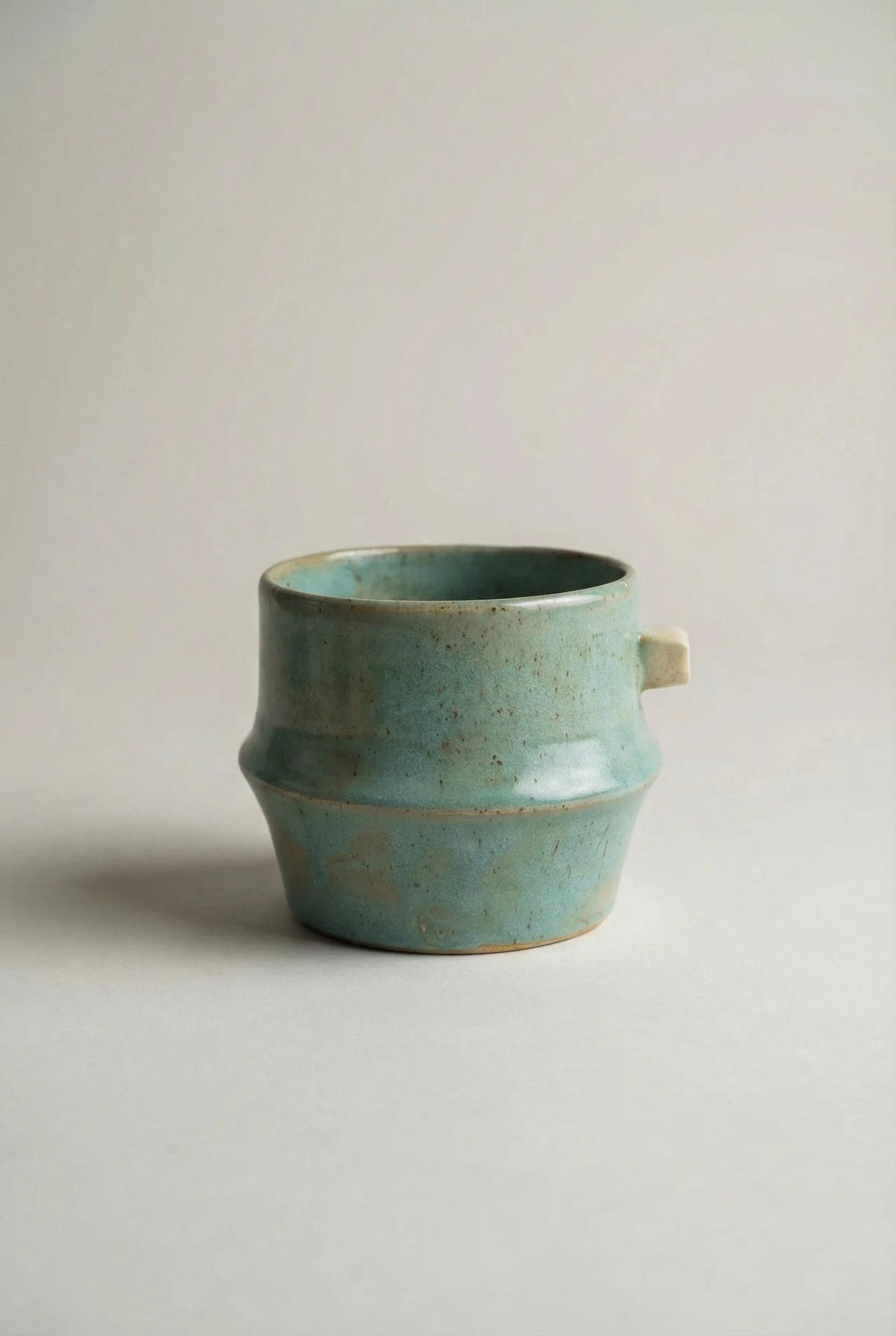 Blue Green Speckled Mug - front view