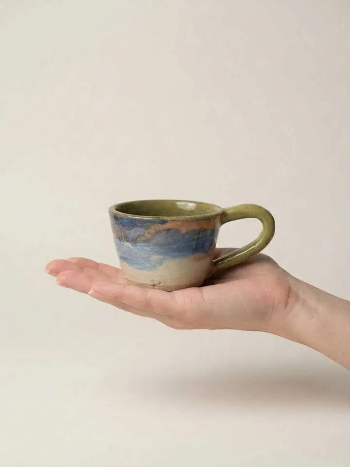 Coastal Sky Espresso Mug - front view