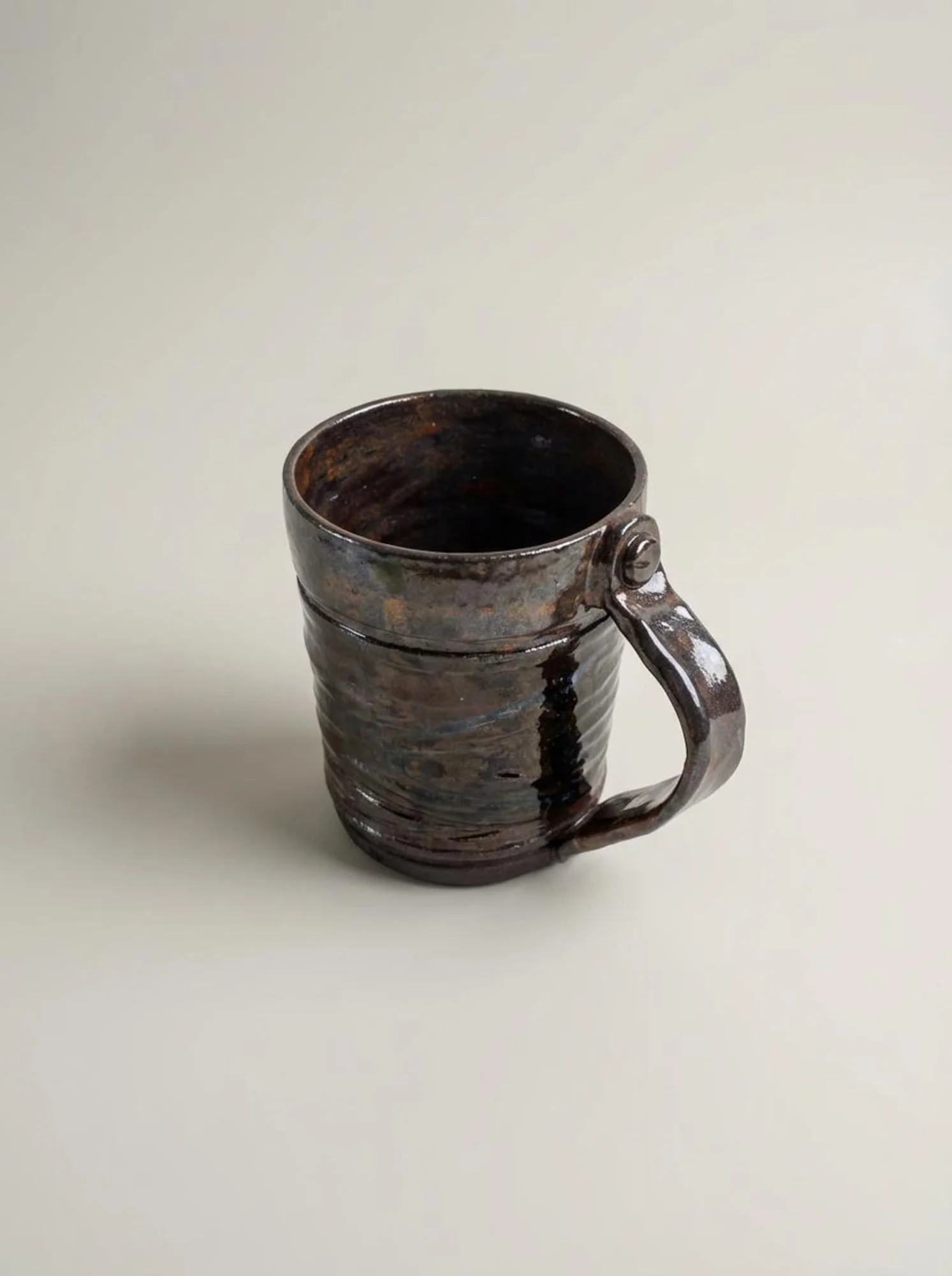 Dark Rustic Earth Tone Mug - front view