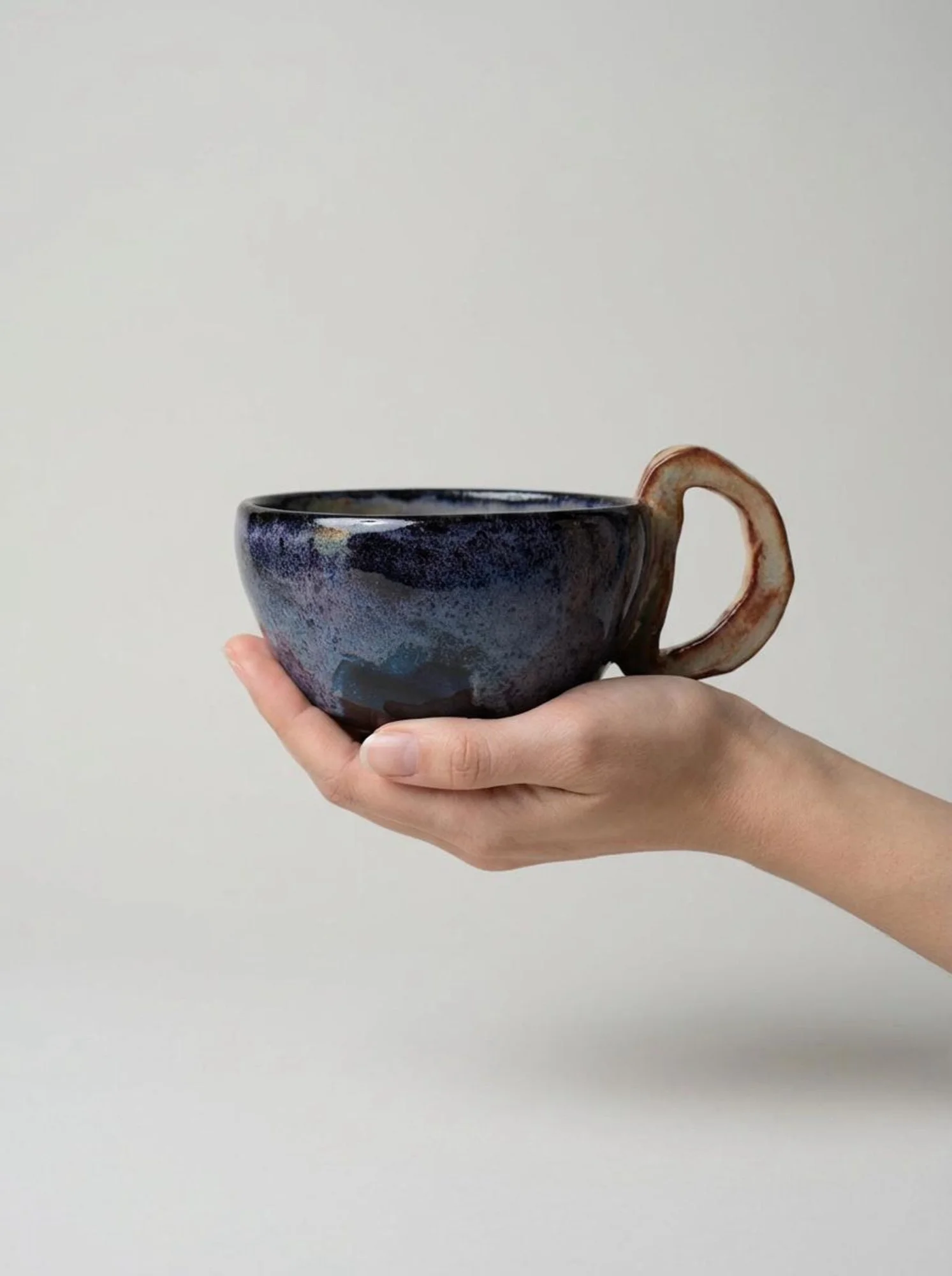 Deep Blue Spring Green Mug - side view