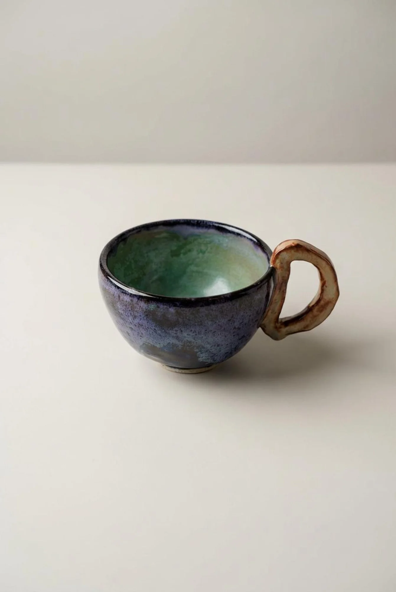 Deep Blue Spring Green Mug - top view