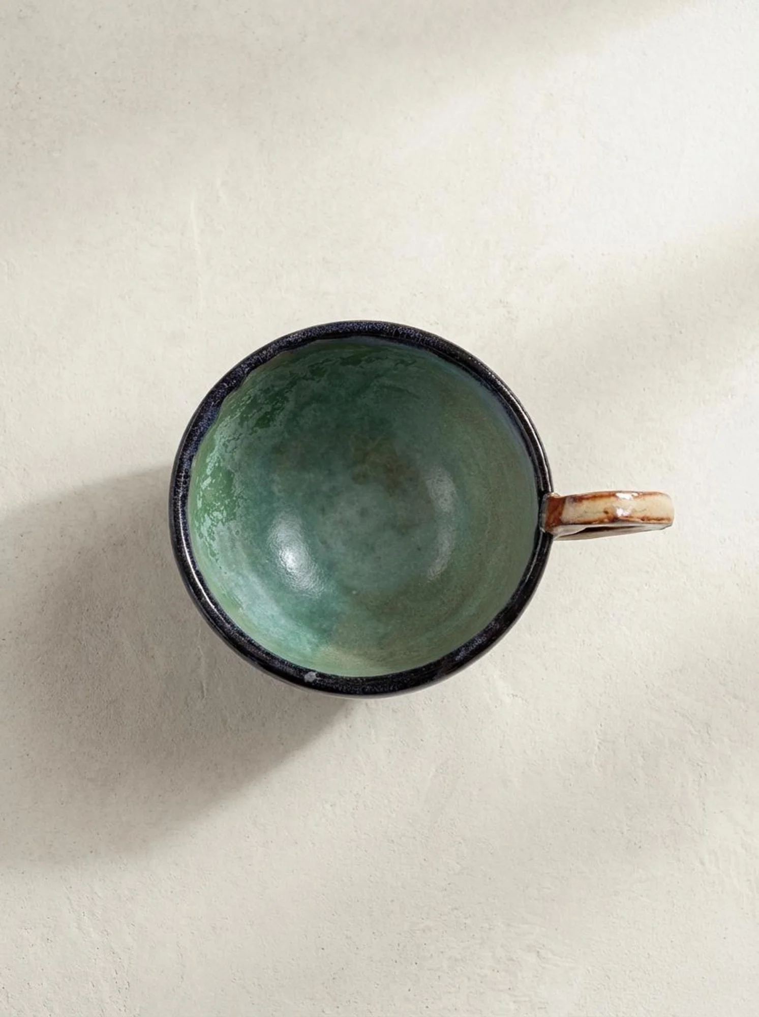 Deep Blue Spring Green Mug - back view