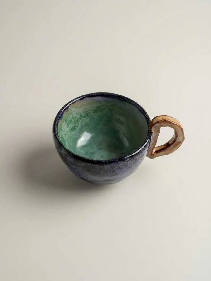 Deep Blue Spring Green Mug - front view