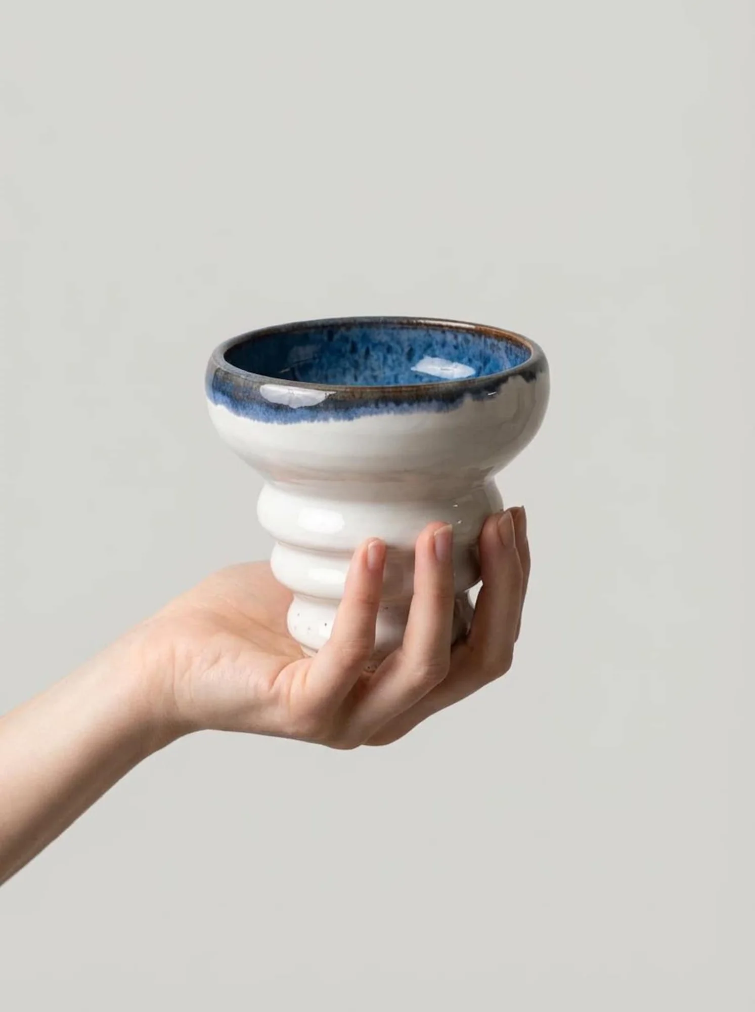 Glacier Blue Pedestal Tumbler - front view