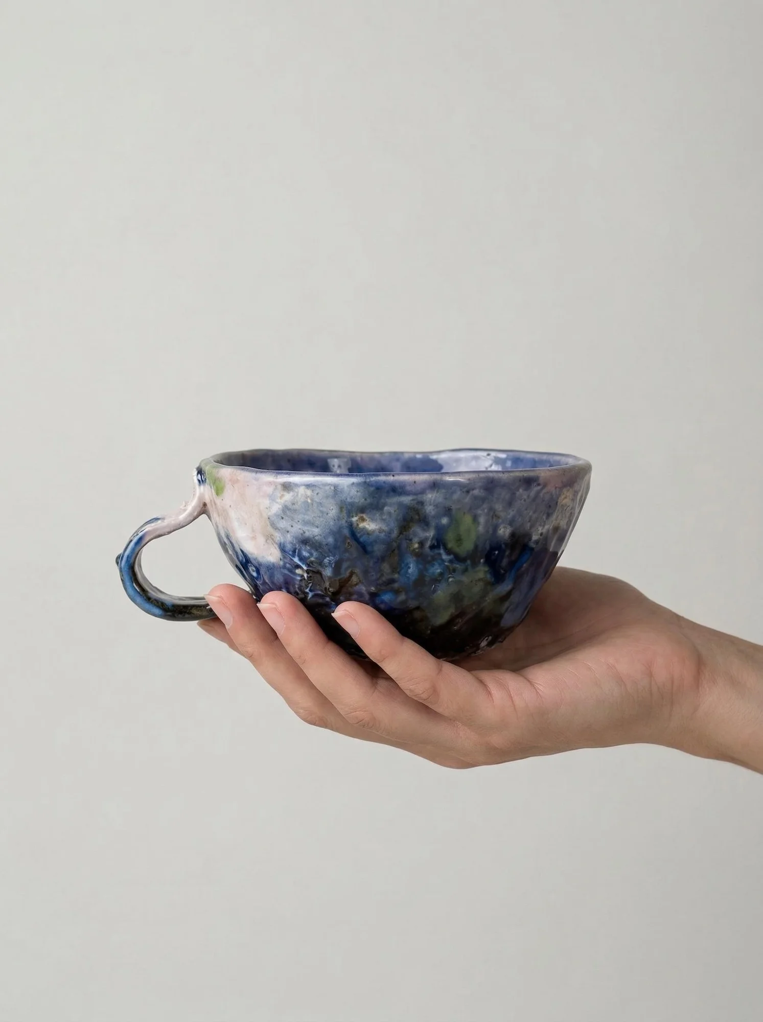 Lavender Sea Bowl Cup - front view