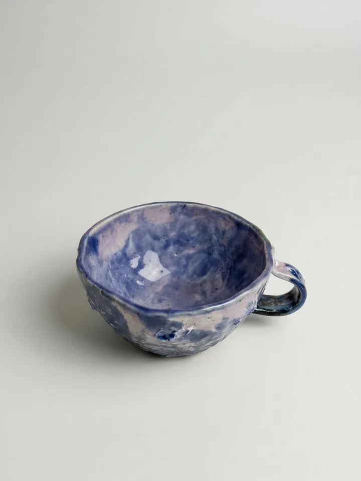 Lavender Sea Bowl Cup - top view