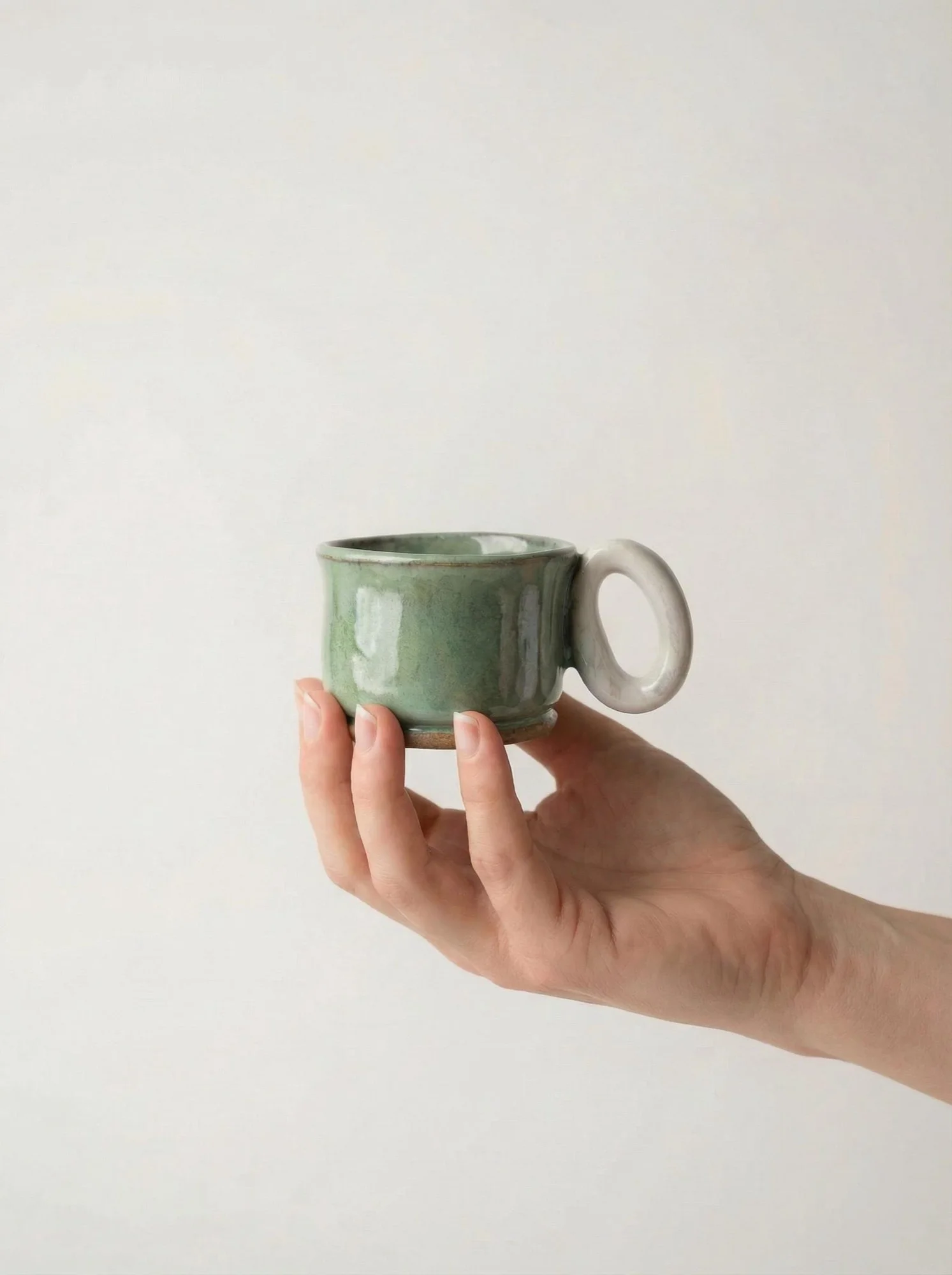 Moss Green Espresso Cup - front view