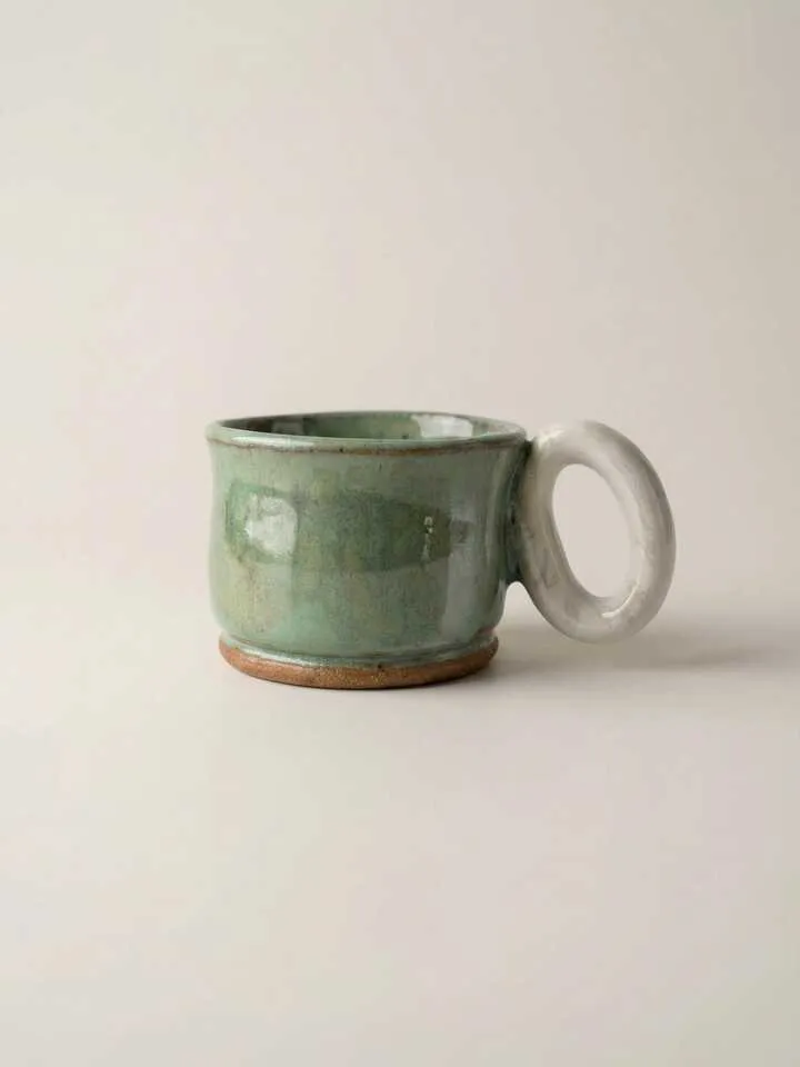 Moss Green Espresso Cup - side view
