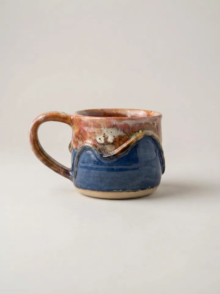 Wave Tropical Glaze Mug - top view