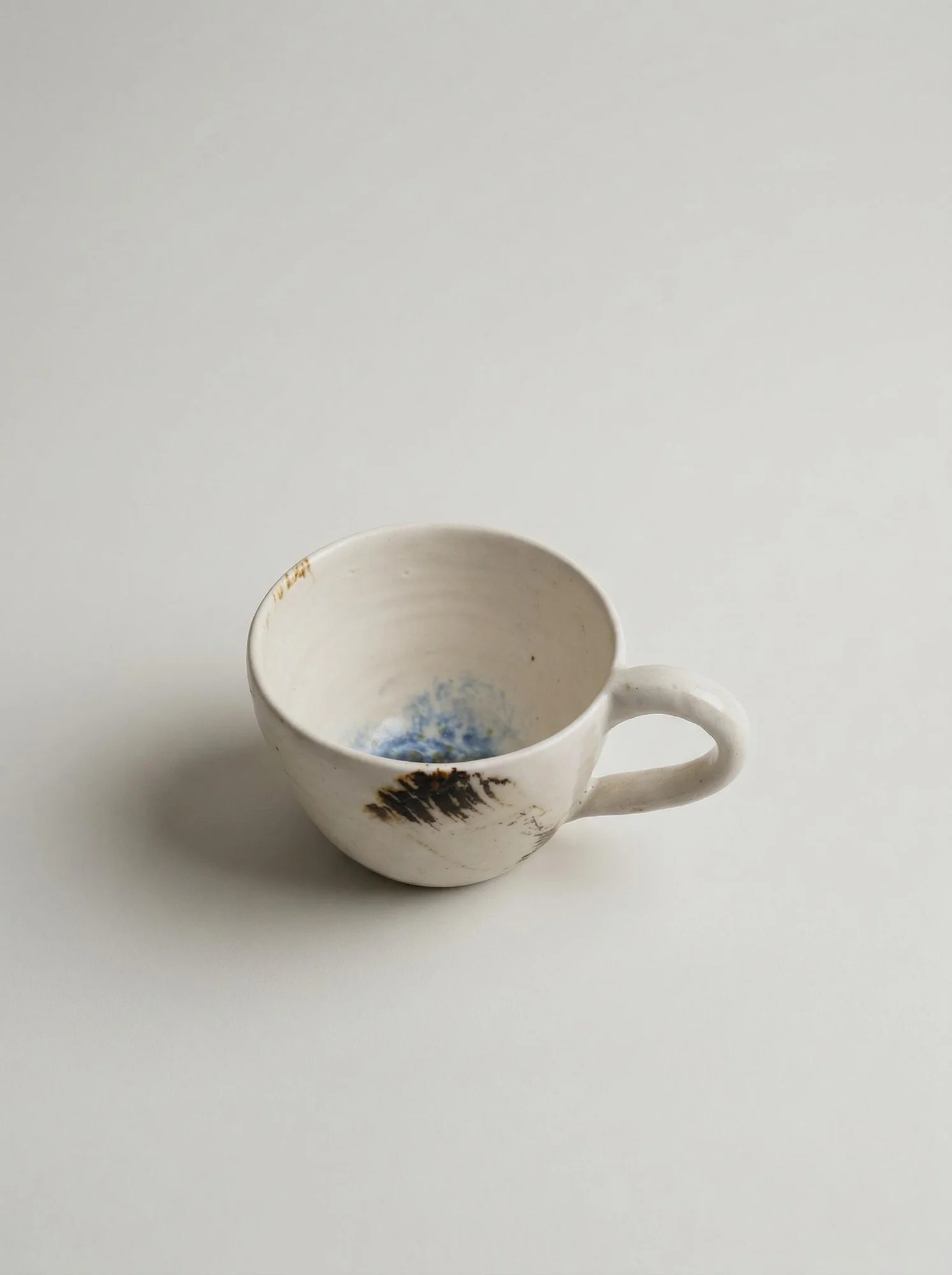 White Jade Brushstroke Mug - detail view
