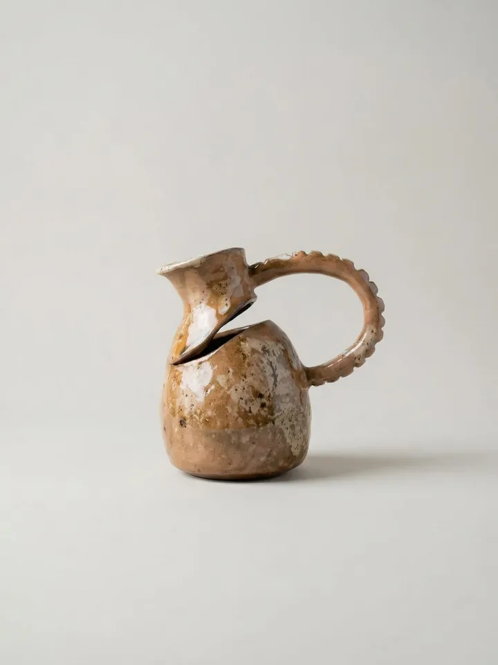 Asymmetrical Loop Handle Vase - front view