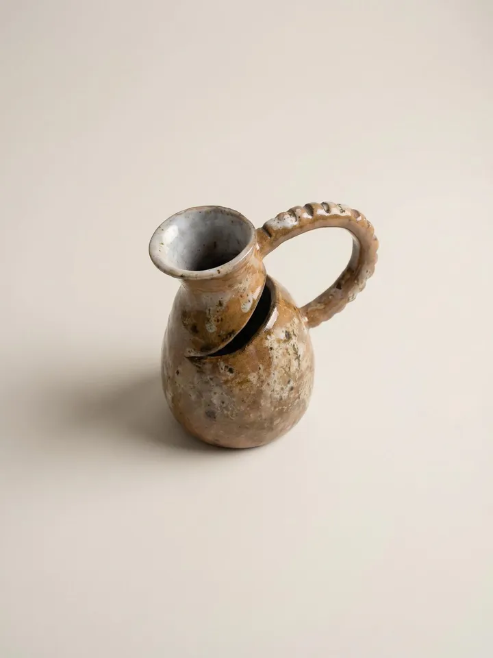 Asymmetrical Loop Handle Vase - side view