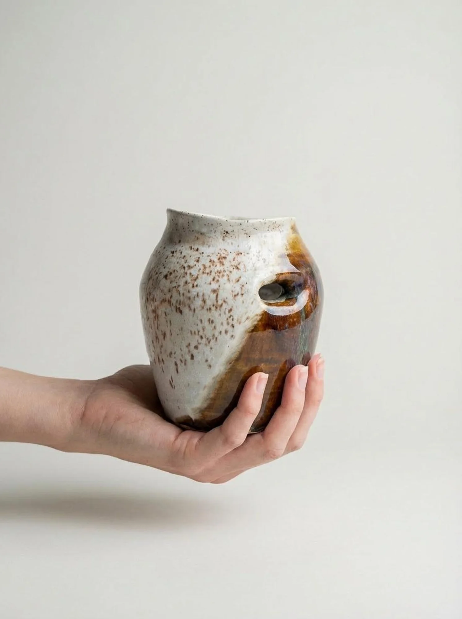 Hollow Design Vase - side view