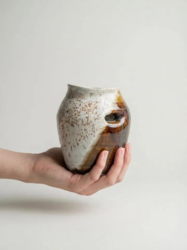 Hollow Design Vase - side view