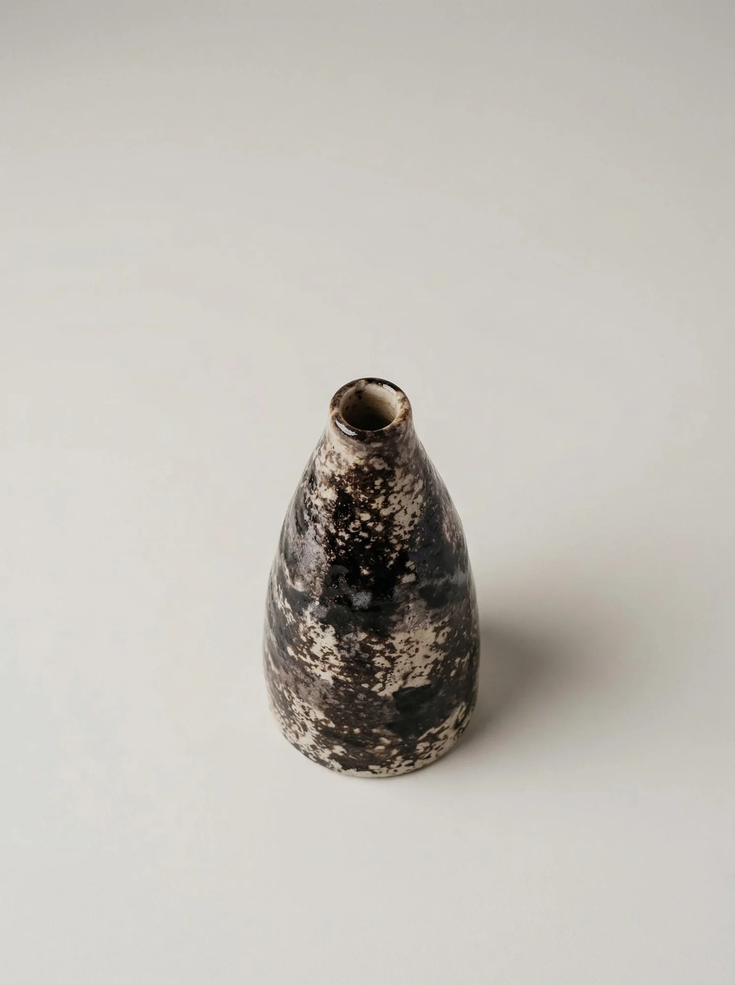 Ink Wash Bud Vase - top view