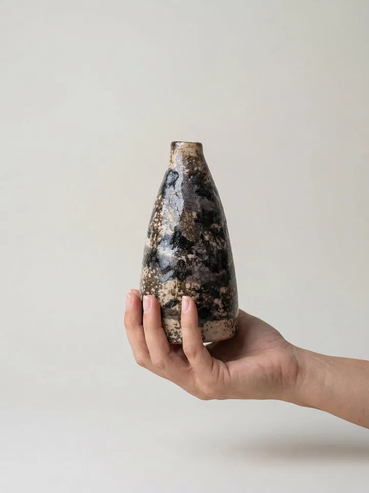 Ink Wash Bud Vase - front view