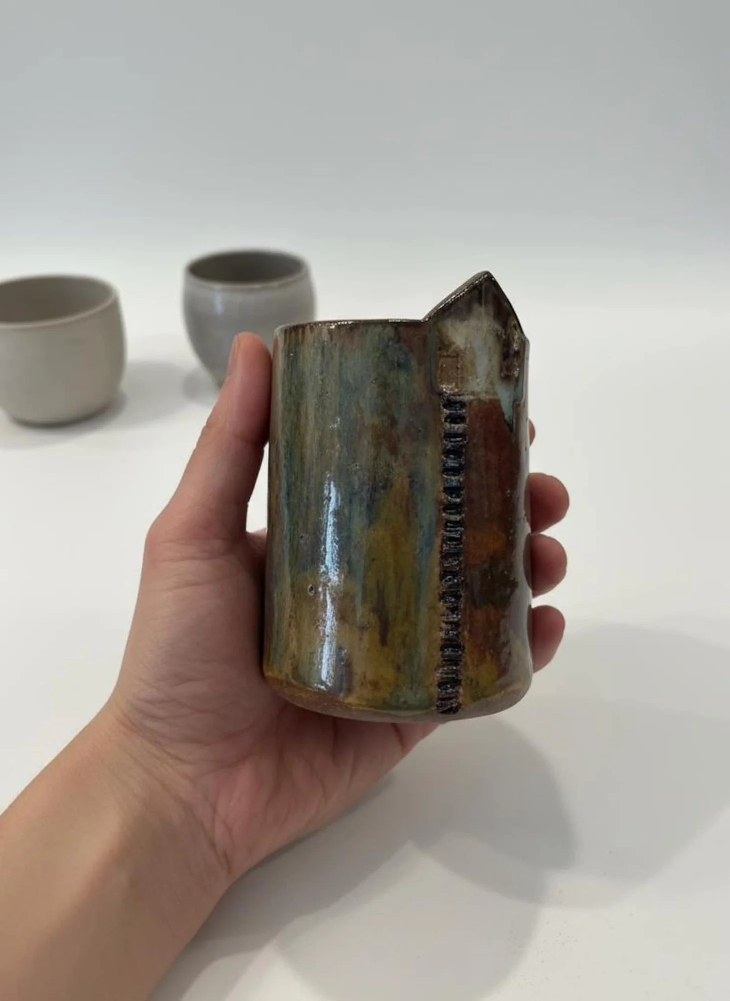 Ladder Design Vase - top view