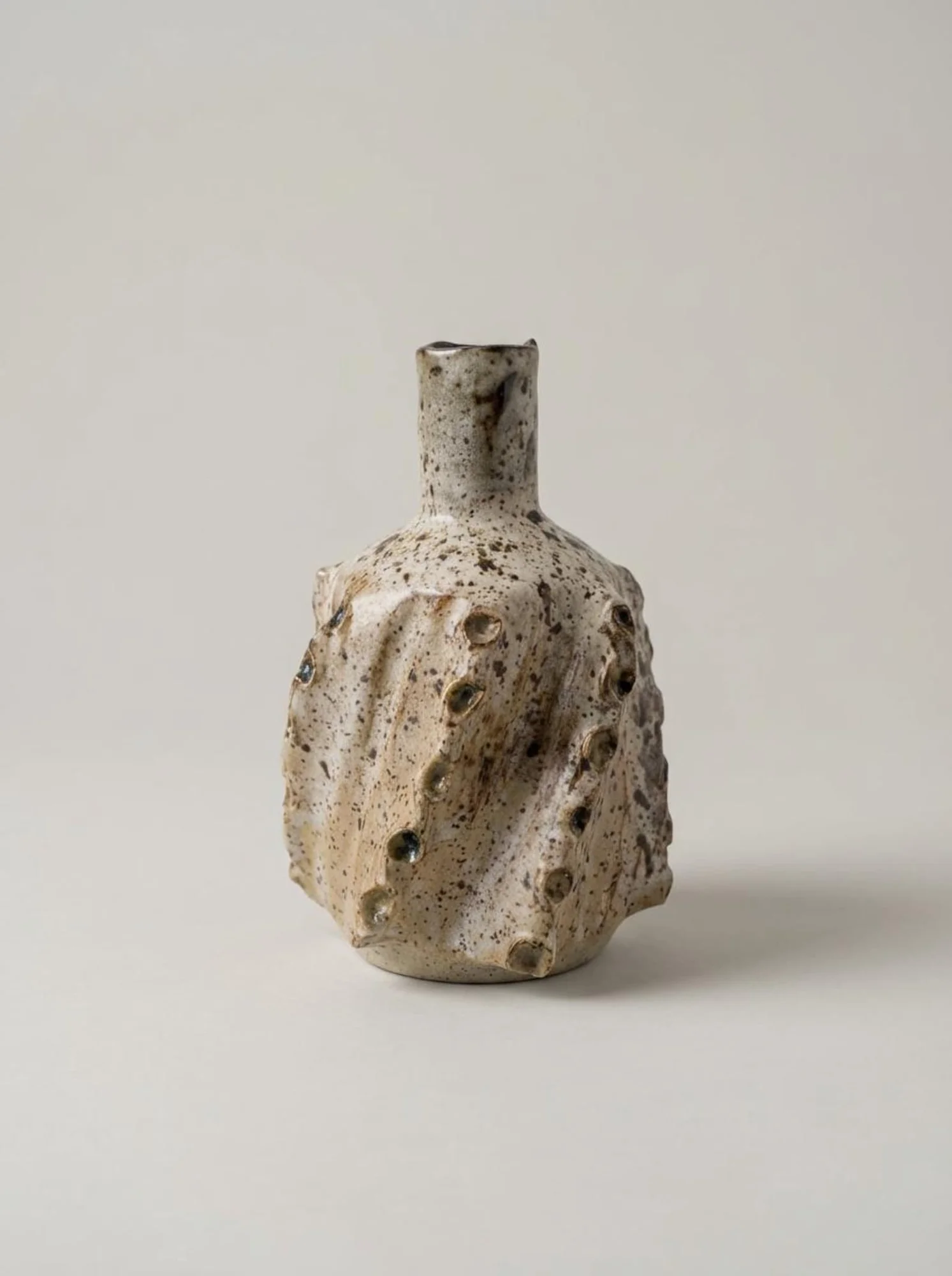Sculptural Ridges Vase - front view