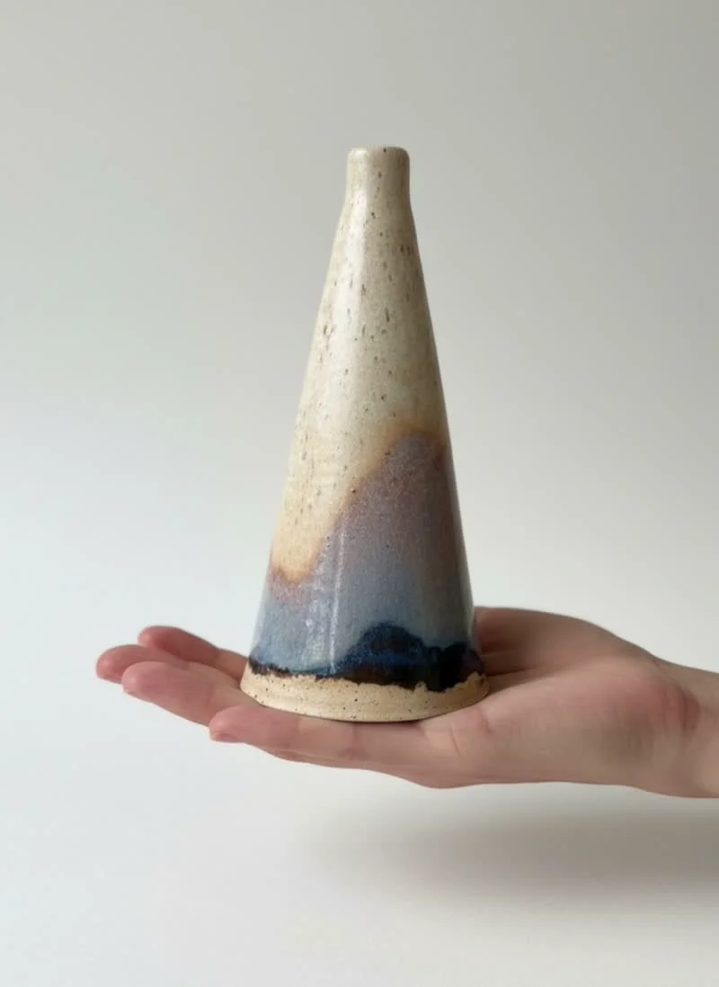 Tall slim ceramic vase